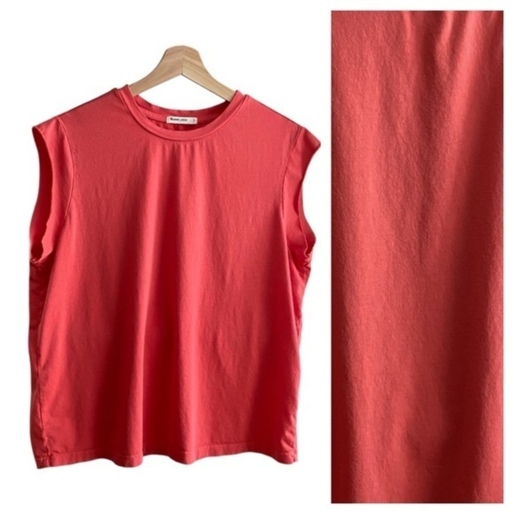 Marine Layer Coral Red Cap Sleeve Top